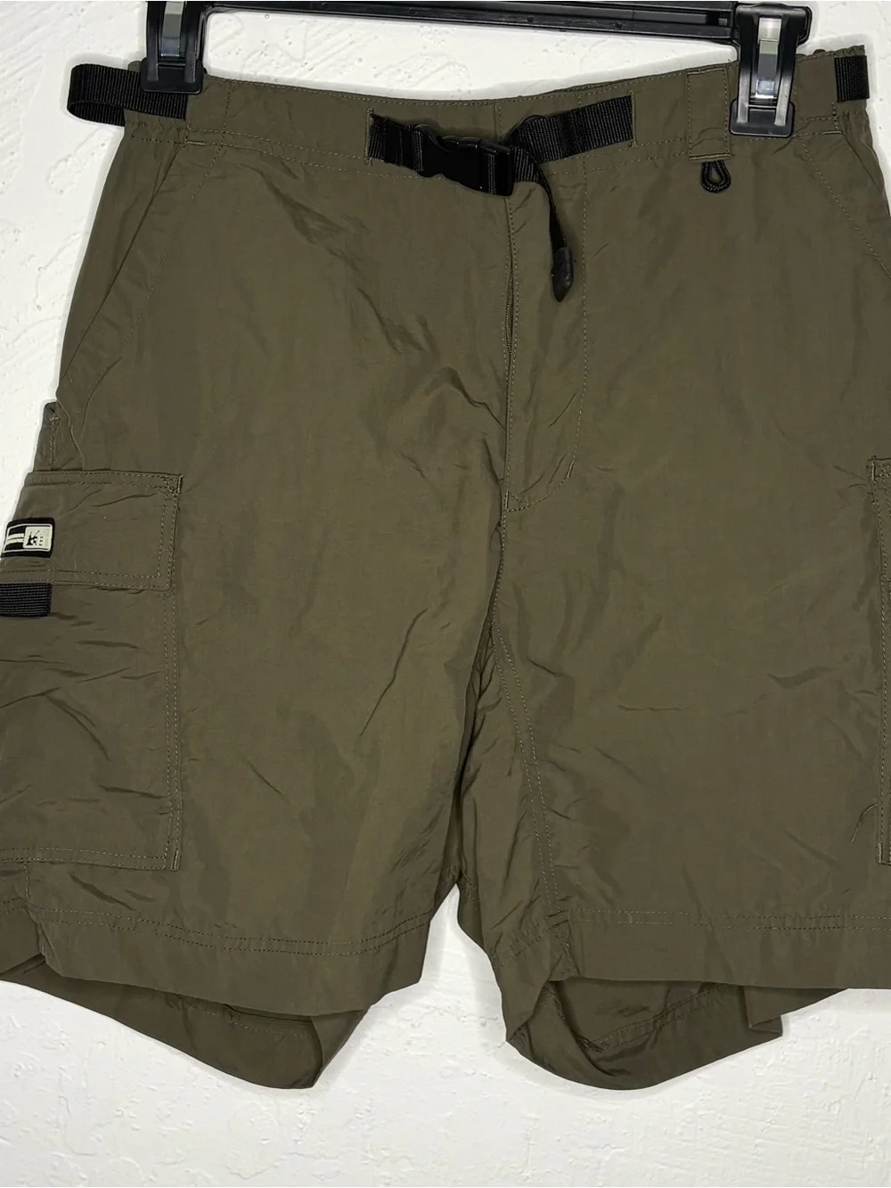THREE REI Women S Shorts Nylon Belted Hiking Hike Swim Outdoors Green Gray UPF